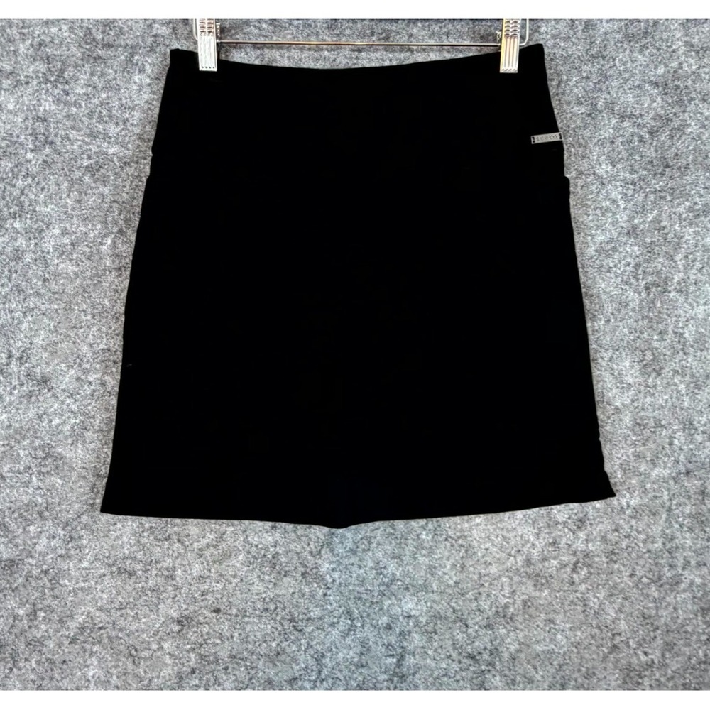 S.C. & Co. Tennis Skort Women Small Black Rayon‎ Stretch Golf Athletic Fit
